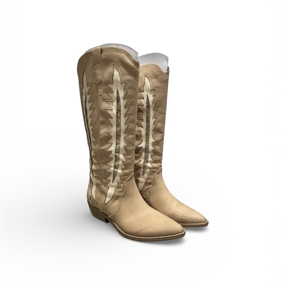 Dolce Vita Beige Heeled Boots